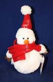 Сувенір "Сніговик" 17 х 10 х 19 см, колір-біло/червоний, в п/п, виріб для новорічних свят B13Q0041D