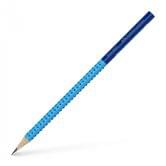 Олівець Faber-Castell чорнографітний Grip 2001 В, два тона, синьо - блакитний 517052