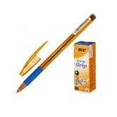 Ручка кулькова BIC Orange Grip 0,8 мм колір синій, корпус прозорий кольоровий пластик 811926
