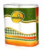 Полотенца бумажные ECOLO 2 рулона 40360