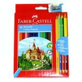 Карандаши цветные Faber-Castell 36 цветов + 3 двухцветных + 1 графитный "Замок" + точилка, картон 110336