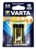 Батарейка VARTA LongLife AA Alkaline, 2 штуки под блистером, на европодвесе, цена за упаковку AA BLI 2
