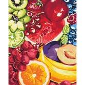 Роспись по номерам идейка 40 х 50 см "Сладкие фрукты", холст, акриловые краски, кисточки КНО2937