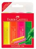 Маркер Faber-Castell Textliner Super Fluo, набор 4 штуки 154604,154804