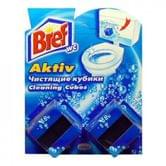 Кубики BREF Aktiv 100 г 2 в 1 для туалетного бачка, 2шт х 50г 18.21.230-231