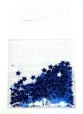 Блестки (Глиттер) Атлас 1 г Звездочки 3 мм, цвет Синий в пакете на европодвесе А-952