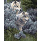 Картина по номерам Идейка 40 х 50 см, "Волчья пара 2", холст, акриловые краски, кисточки KHО2435