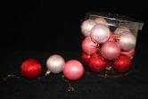 Набор из 20-ти перламутровых шаров, d=5см, розовые, темно-розовые, красный DPB-5020 Rose/R