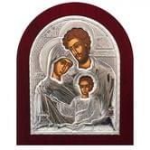 Икона Святое семейство посеребренная 25,3 х 20,3 см 466-1182
