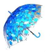 Зонт семейный "Синие листья", трость 81 см, купол из полиэтилена DK306