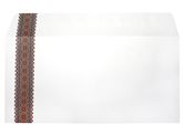 Конверт DL самоклеючий білий 80г/м2, зовнішній друк Вишивка, Куверт Україна, продається по 100 штук 2042-100