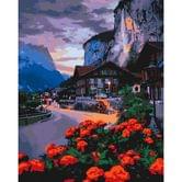Картина по номерах Ідейка 40 х 50 см, "Літо у Швейцарії", полотно, акрилові фарби, пензлики KH2262