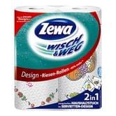 Рушники паперові  ZEWA Wisch & Weg  2 шари, 2 штуки в упаковці, 86 аркуші, 23 х 26 см