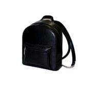 Сумка женская - рюкзак VALIENTE кожа гладкая, цвет черный, карман плетеная 854
