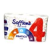 Рушники паперові Soffione Menu 2-х шарові, 4 штуки в упаковці