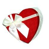 Коробок подарочная в виде сердца, цвет красный d=15 см
