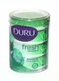Мыло туалетное ТМ DURU Fresh 4 штуки х 100 г, в пластиковой тубе, ассорти