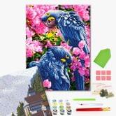 Картина-мозаїка Brushme "Яскраві папуги" 40 х 50 см, полотно, фарби, стрази, пензлики, коробка GZS1130