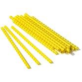 Пружини пластикові Agent 16 мм, зшивають до 120 аркушів, жовті, 100 штук в упаковці 1316770