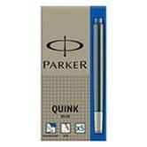 Капсула - картридж Parker, Паркер Quink 5 штук, синие 11 410BLU
