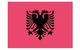 Флаг Албания 14,5 х 23 см настольный, полиэстер П-3