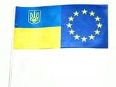 Прапор Україна - Євросоюз 12 х 20 см настільний, поліестер П2-УЄ