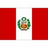 Флаг Перу 14,5 х 23 см настольный, полиэстер П-3