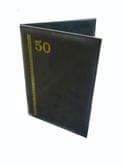 Папка Поздравительная "50 лет", материал кожа, цвет синий, коричневый, бургунд 2674/250Т