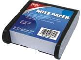 Блок бумаги для записи DELI 87 х 91мм 300 листов в пластиковой коробке серо-черного цвета 7606