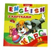 Книга English, учим первые английские слова + 36 карточек с буквами