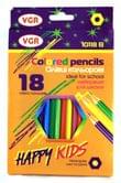 Карандаши цветные VGR Happy Kids 18 цветов в картонной упаковке 10118-B