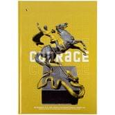 Книга записная Axent А4 "Courage", 96 листов, клетка, желтая 8422-552-A
