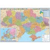 Карта України - адміністративний поділ М1 : 1 250 000, 110 х 77 см, ламінація, планки