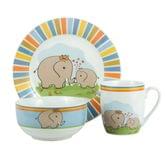 Набір дитячої посуди LIMITED Edition ELEPHANTS 3 предмети:супова тарілка + обідня тарілка + чашка HYT17174