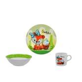 Набір дитячої посуди Limited Edition Sweet Bunny 3 предмети (супова тарілка + обідня тарілка + горня
