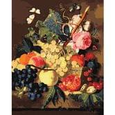 Роспись по номерам Идейка 40 х 50 см "Корзина с фруктами", холст, акриловые краски, кисточки KHО5663