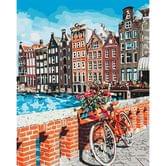 Картина по номерам Идейка 40 х 50 см, "Каникулы в Амстердаме", холст, акриловые краски, кисточки KHО3554