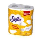 Полотенца бумажные Chisto Softa 2-х слойные 2 рулона