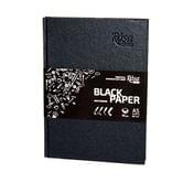 Блокнот A5 96 аркушів, ROSA блок чистий, колір паперу чорний, 80 г/м2 16R5008