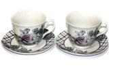 Набор чайный LEFARD 4-х предметний: 2 блюдечка+2 чашки 220мл 165-144