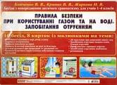 Комплект плакатів "Правила безпеки з газом, на воді, отруєння" - 10 плакатів з ОБЖ RANOK 13104107У