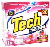 Пральний порошок TECH Compact 1кг=20 прань, без фосфатів, асорті