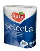 Рушники паперові RUTA Selecta 3-х шарові 2 штуки в упаковці 44516