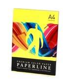 Бумага цветная А4 Paperline 80г/м2, 100 листов, интенсивный лимонный 210 / 98670
