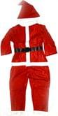 Костюм Санта Клауса красный детский / брюки пиджак колпак ремень JAX6004