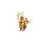 Подвеска ангел золотой с крыльями из пера, h=9 см GA760348/14WG