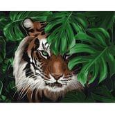 Розпис по номерах Ідейка 40 х 50 см "Амурський тигр", полотно, акрилові фарби, пензлики KHО6519