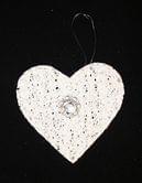 Підвіска "Серце" з двостороннім декором, d=12 см, колір-білий, в п/п на європідвісі D415191
