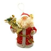 Фігура Санта Клауса в золотому/червоному костюмі з подарунком h=15см XJ29-NC6468/1/2G