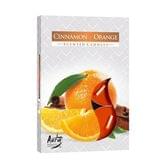 Свічка таблетка Bispol ароматична Cinnamon-Orange, 6 штук в упаковці p15-159